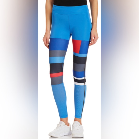 NWT RARE Adidas Colorblock Women's Leggings size xs 4 6 blue red navy black - Picture 9 of 10